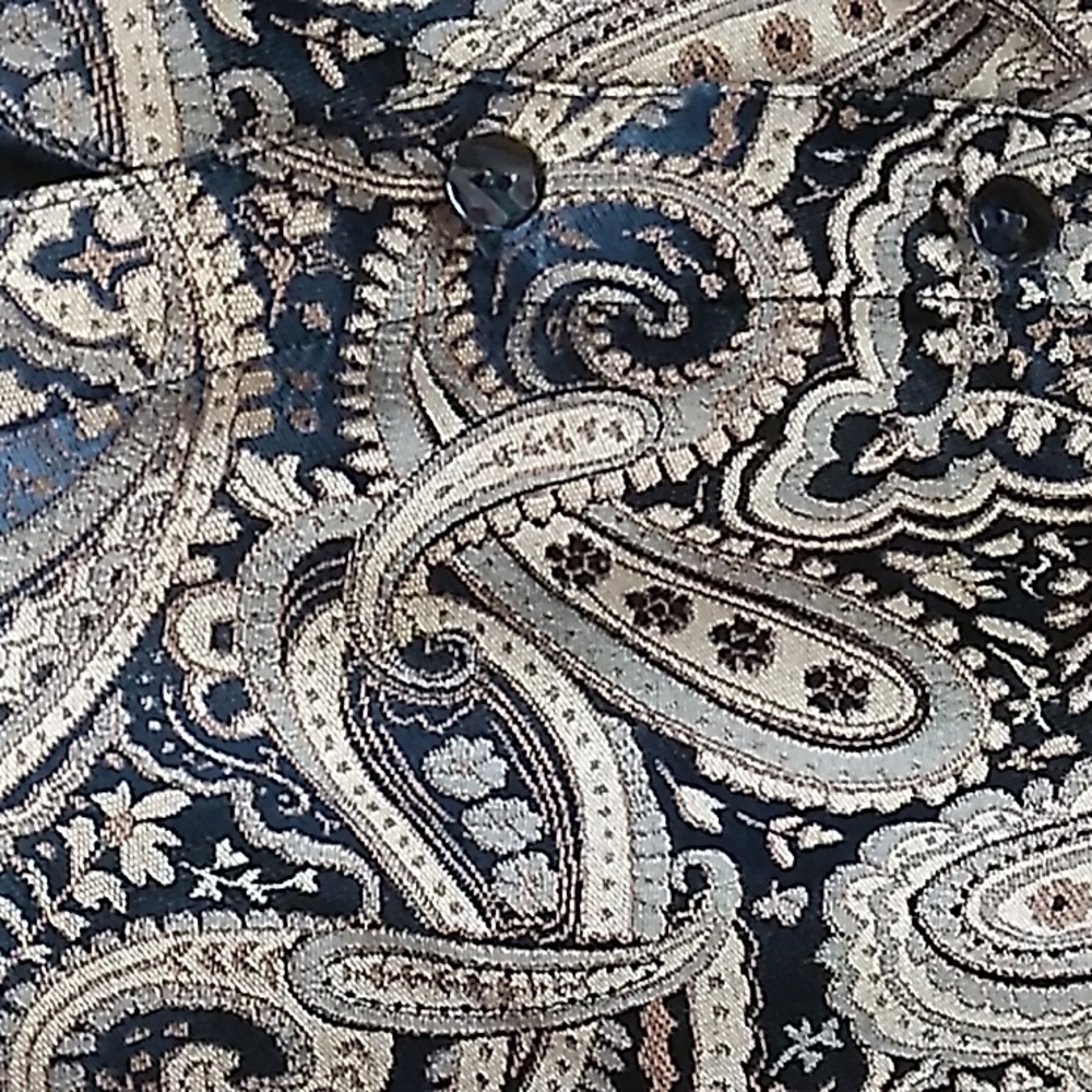 Vintage Paisley Chico's Ladies Vest SZ 1 - Picture 3 of 8